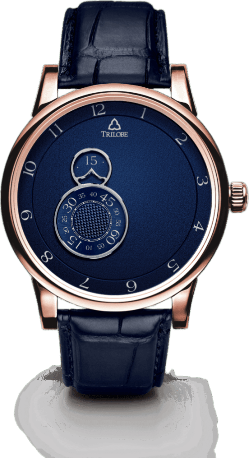 Trilobe Nuit Fantastique, Grained Blue, Rose Gold