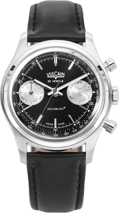 Vulcain Chronograph 70's - Black & Silver