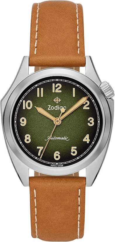 Zodiac Field Olympos Automatic Leather Watch