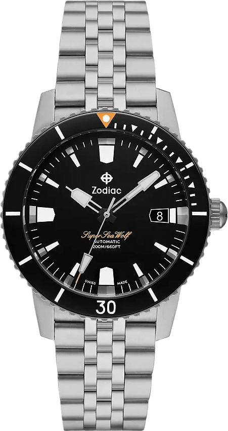 Zodiac Super Sea Wolf Compression Diver Automatic Stainless Steel Watch