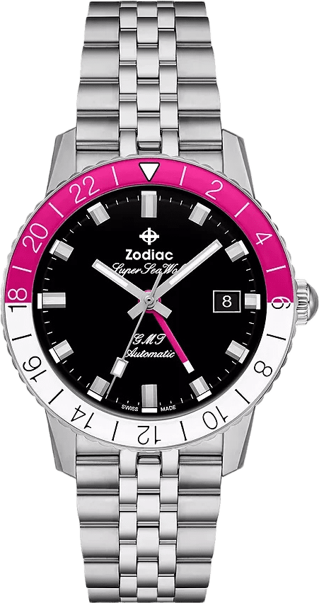 Zodiac Super Sea Wolf Gmt Automatic Stainless Steel Watch