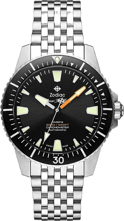 Zodiac Super Sea Wolf Pro-diver Automatic Stainless Steel Watch