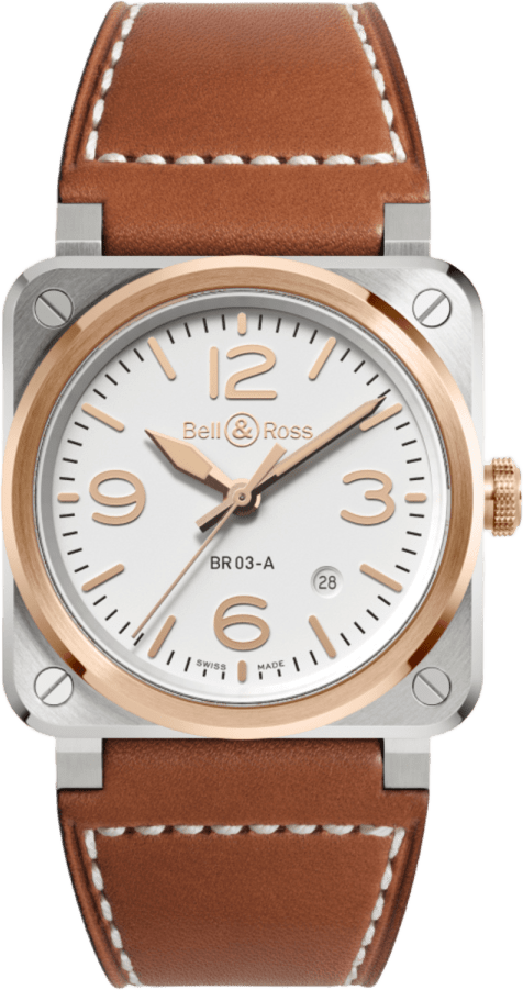 Bell & Ross Br 03 White Steel & Gold
