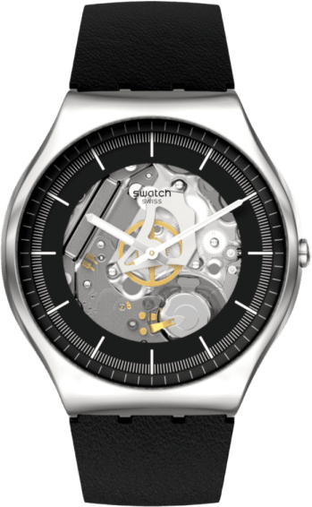 Swatch Monthly Drops Black Skeleton