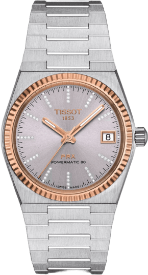 Tissot Tissot Prx 35mm Powermatic 80 Steel & 18k Gold Bezel