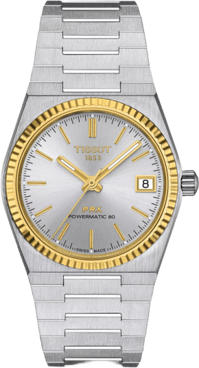 Tissot Tissot Prx Powermatic 80 35mm Steel And 18k Gold Bezel
