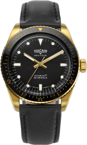 Vulcain Skindiver Nautique - Gold & Black