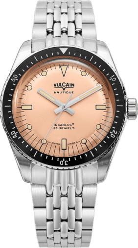 Vulcain Skindiver Nautique - Salmon Beige Luminova