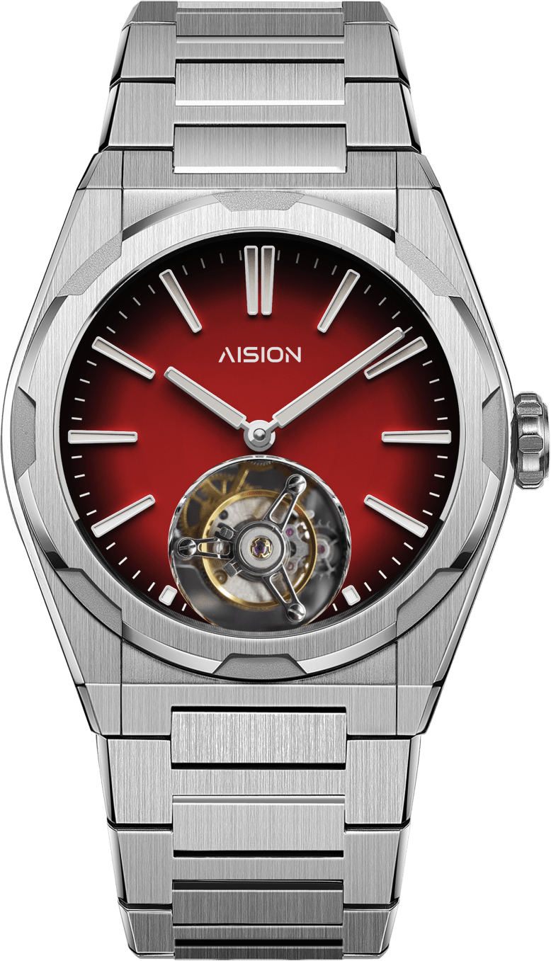 AISION Tourbillon - Modern Minimalism Dial - Red