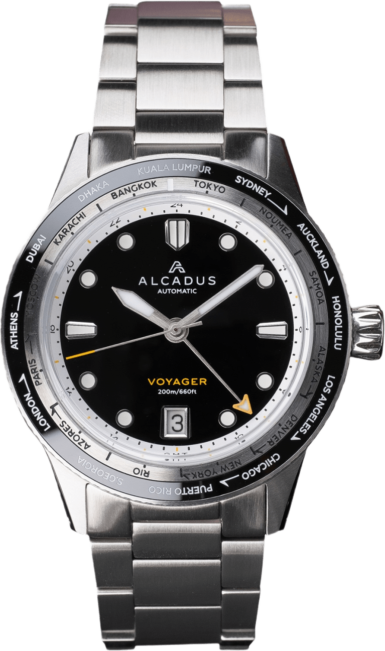 Alcadus VOYAGER WORLDTIMER GMT - JET BLACK
