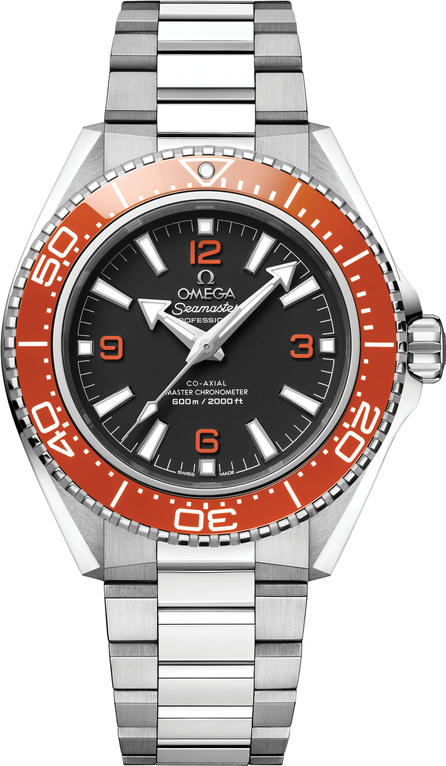Omega Seamaster Planet Ocean 600M Co-Axial 42 Stainless Steel - Orange / Black / Bracelet