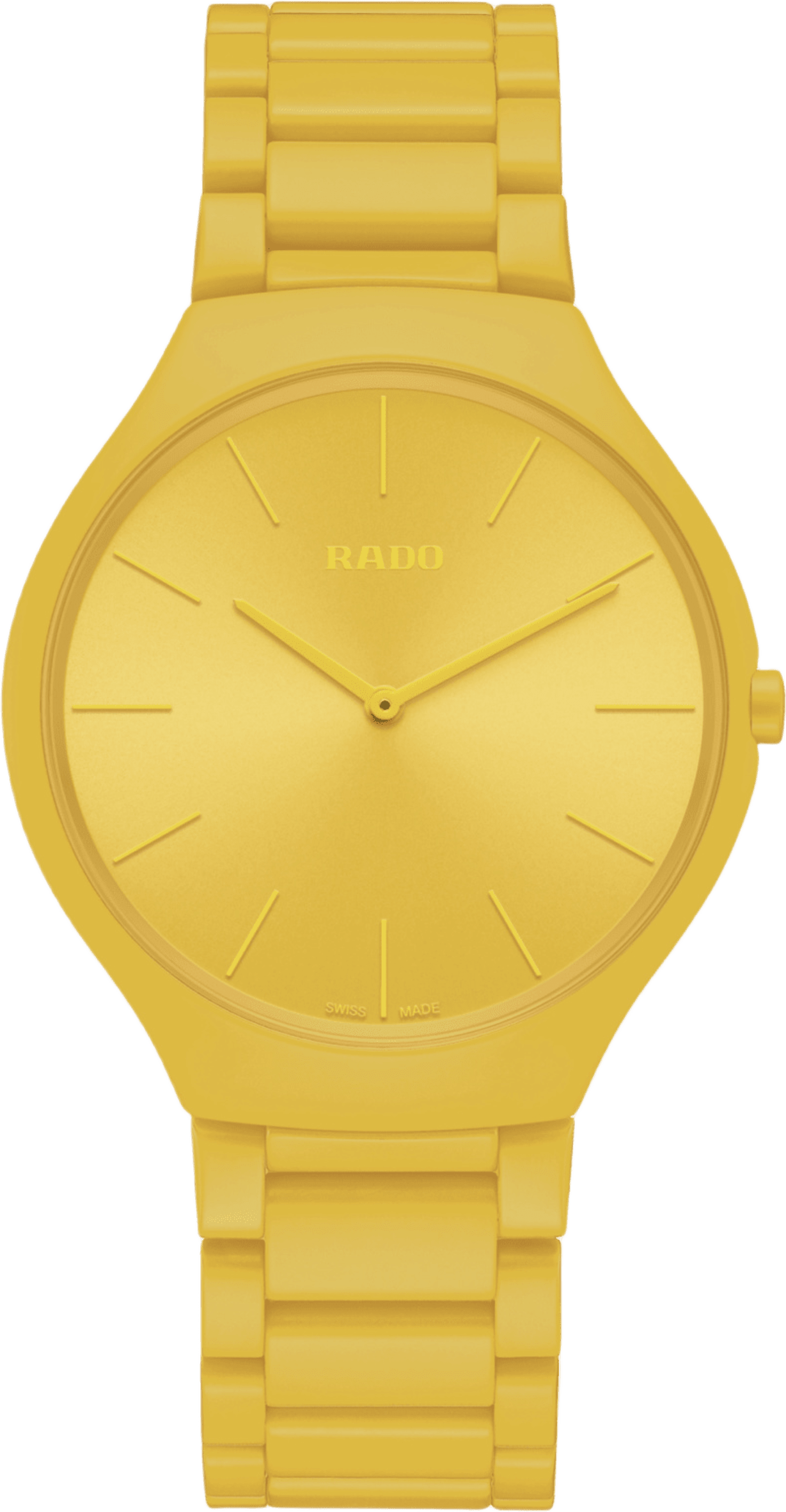 Rado True Round Thinline Les Couleurs™ Le Corbusier Sunshine Yellow 4320w