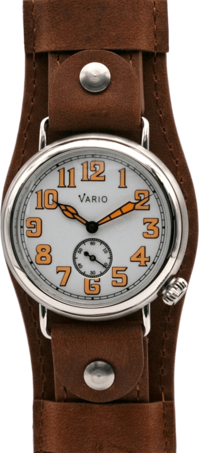 Vario 1918 Trench White Dial with Orange Lume