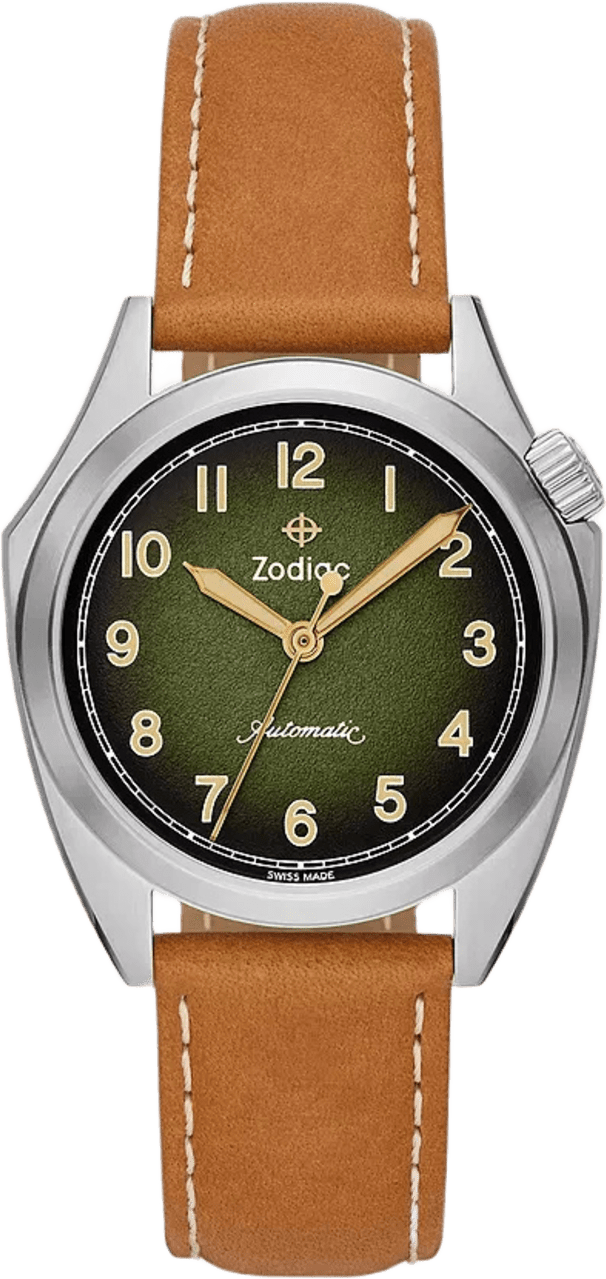 Zodiac Field Olympos Automatic Leather Watch