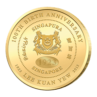 LKY100 commemorative coin obverse