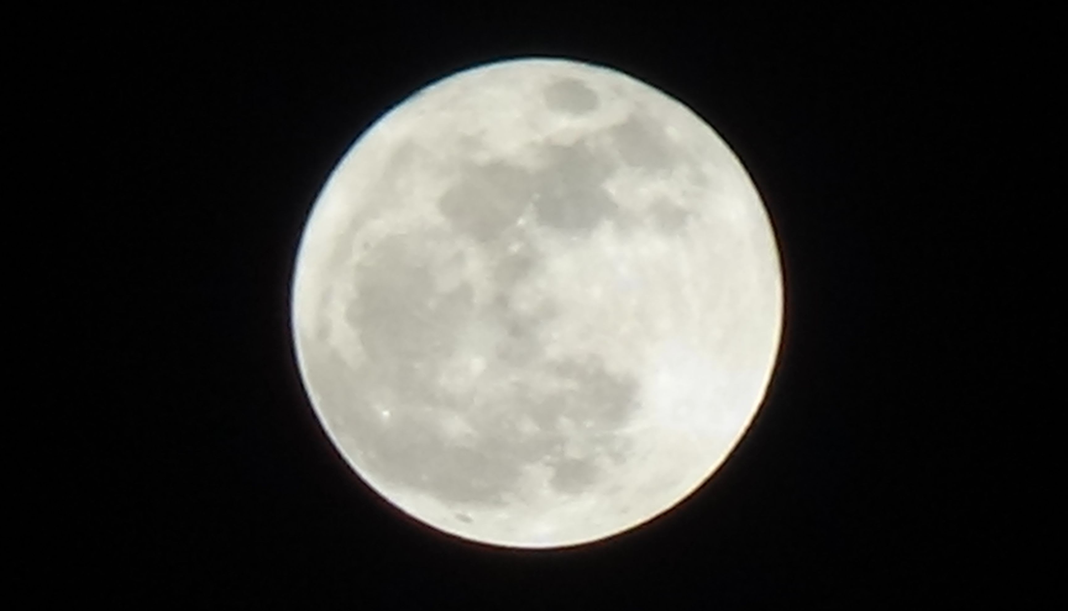 Moon, craters visible