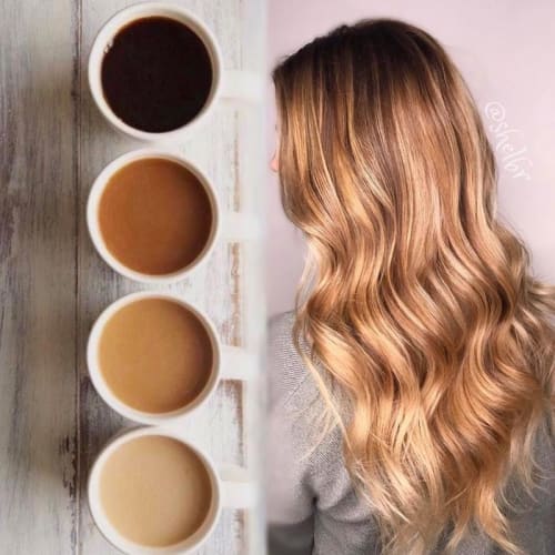 différentes couleurs de teintes de cheveux