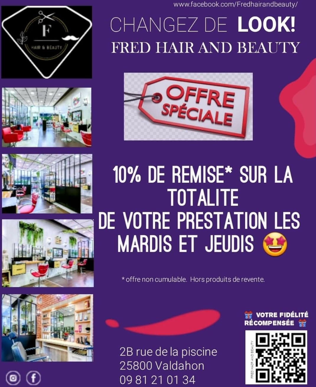 Salon de coiffure à Valdahon