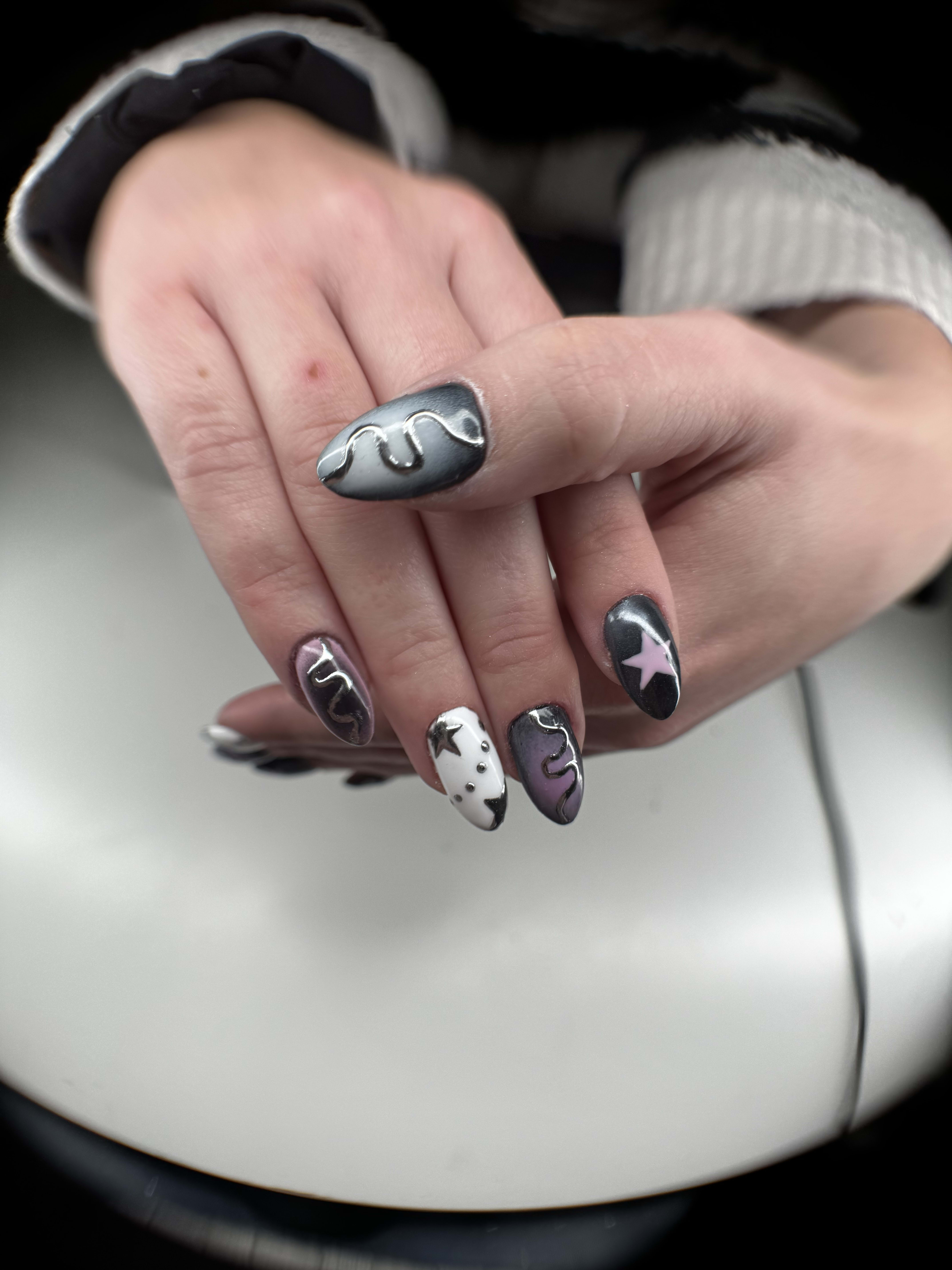 Glanzende gellak nagels