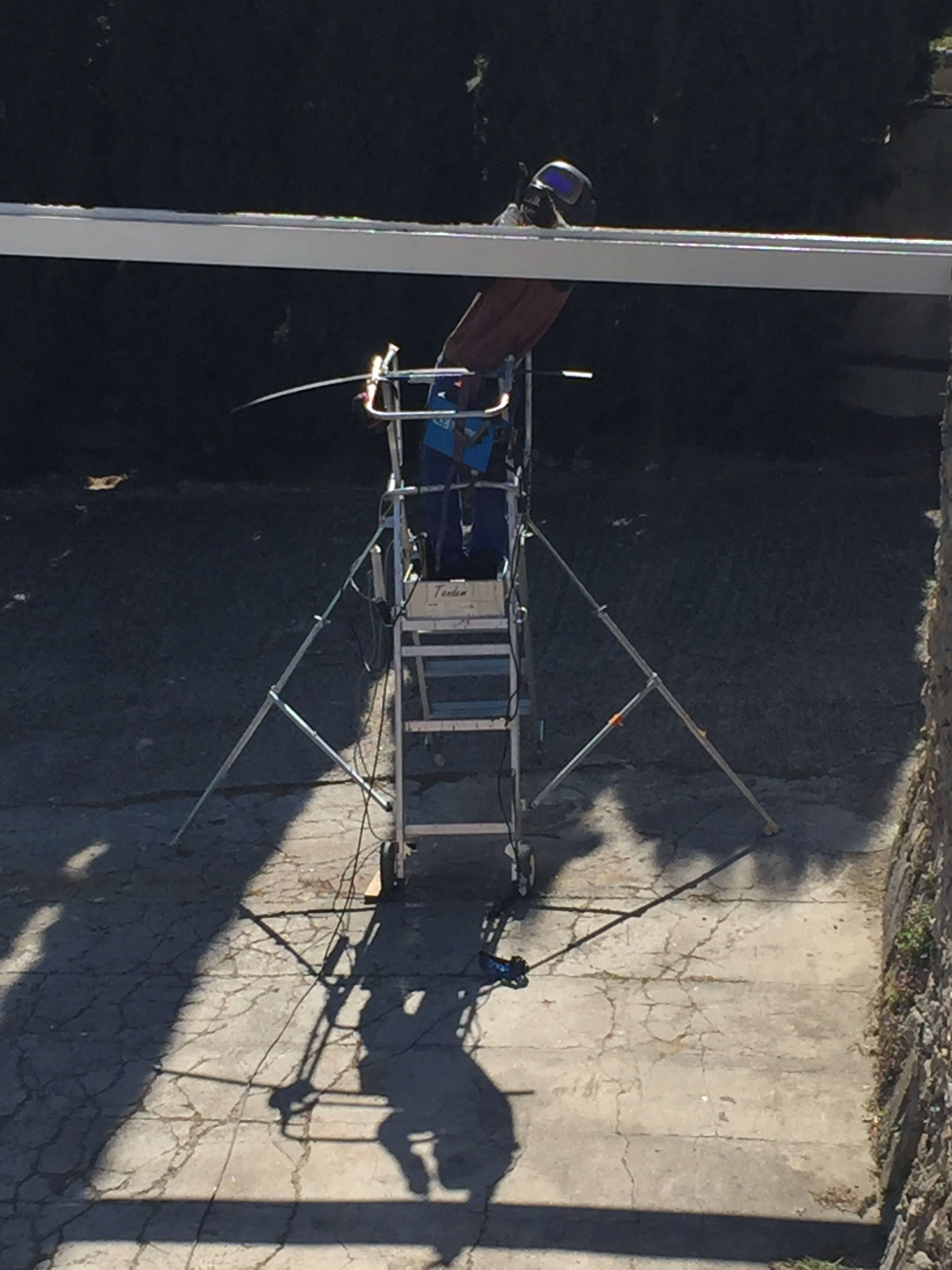 Soudure sur poutre IPN acier inoxydable