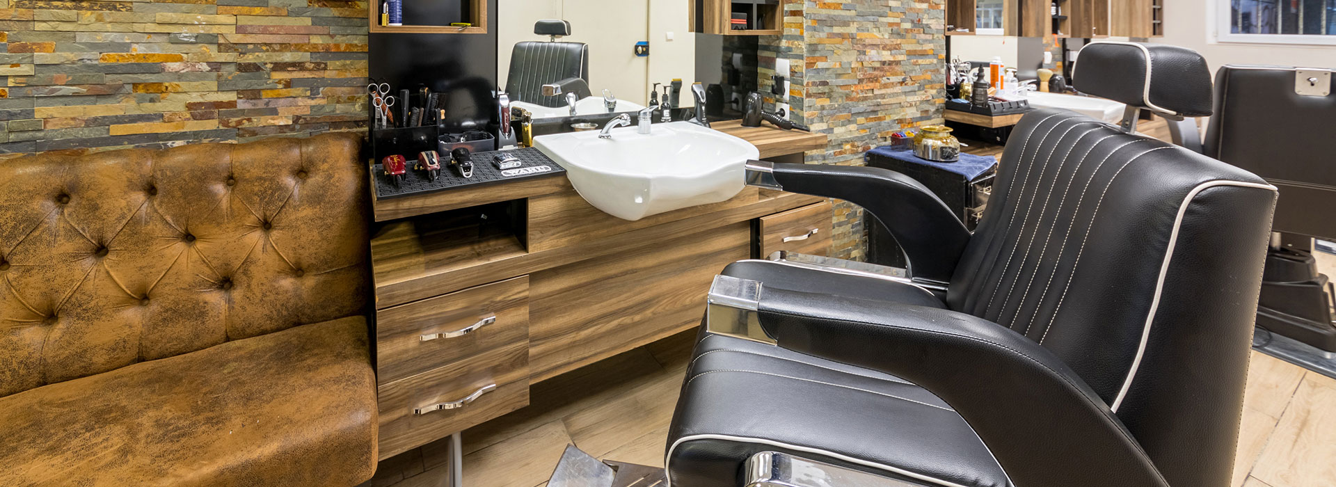 Fauteuil Salon de Coiffure avec Lavabo Blanc