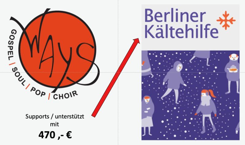 Logos vom Chor und der Berliner Kältehilfe