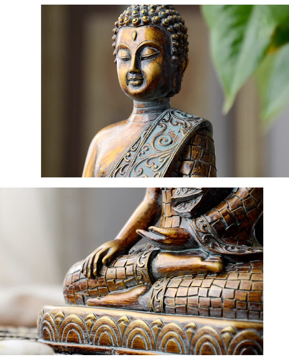 Estatua de Buda de Tailandia, escultura de estatua de Buda, decoración del hogar, ornamento de escritorio de oficina, figurita de regalo vintage, estatua de Buda de siting indio Estatua de Buda de Tailandia, escultura de estatua de Buda, decoración del hogar, ornamento de escritorio de oficina, figurita de regalo vintage, estatua de Buda de siting indio