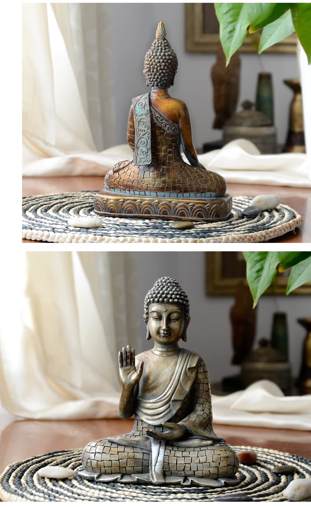 Estatua de Buda de Tailandia, escultura de estatua de Buda, decoración del hogar, ornamento de escritorio de oficina, figurita de regalo vintage, estatua de Buda de siting indio Estatua de Buda de Tailandia, escultura de estatua de Buda, decoración del hogar, ornamento de escritorio de oficina, figurita de regalo vintage, estatua de Buda de siting indio