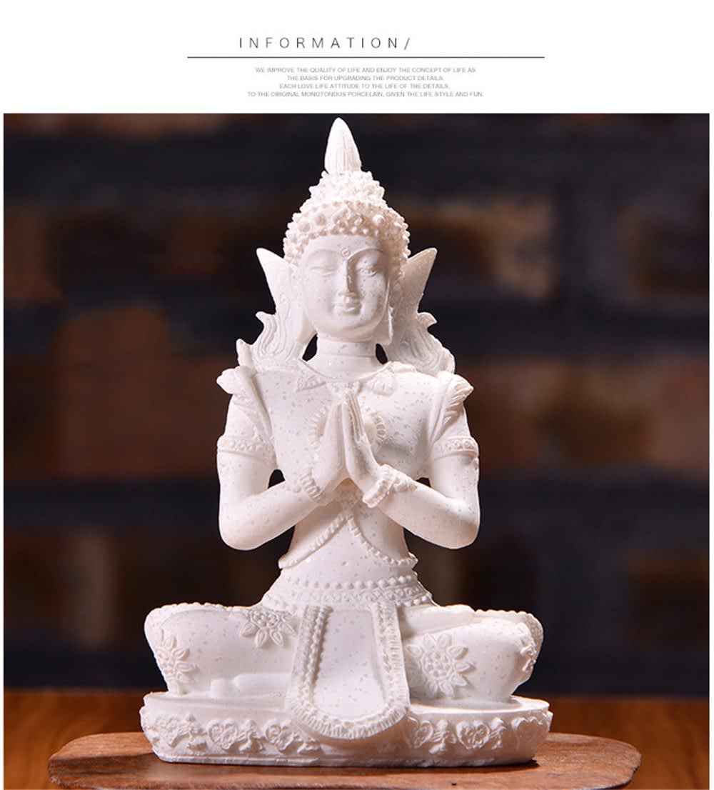 Escultura hecha a mano de Buda sentado, piedra arenisca, Bodhisattva, sala de estar, decoración del hogar, estatuas del sudeste asiático Escultura hecha a mano de Buda sentado, piedra arenisca, Bodhisattva, sala de estar, decoración del hogar, estatuas del sudeste asiático