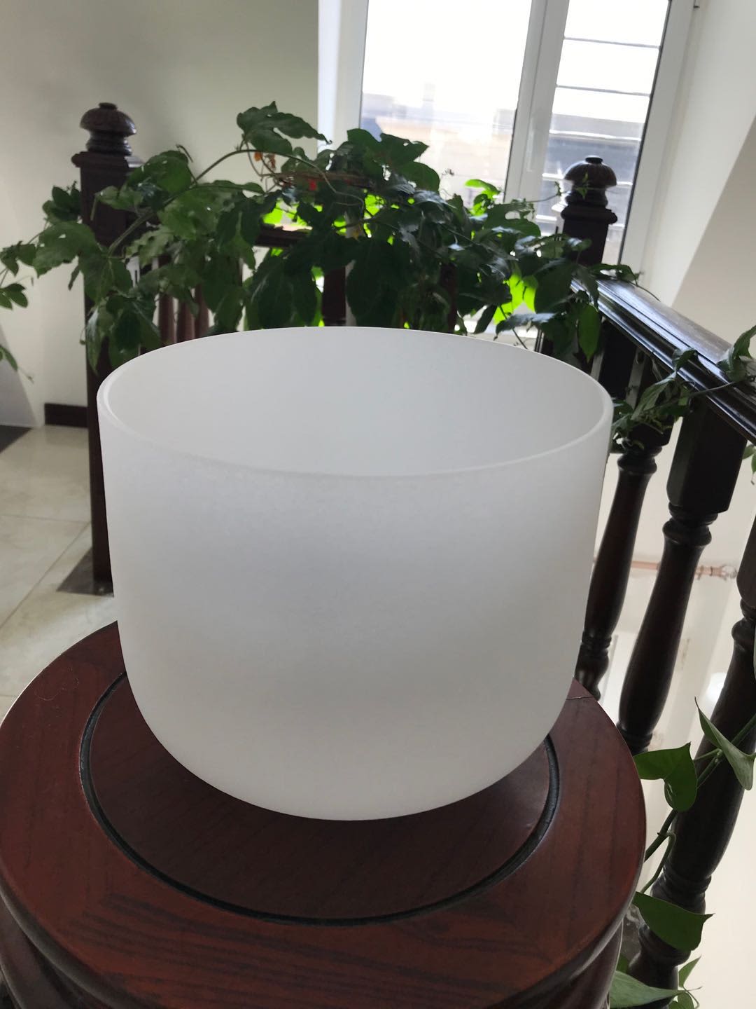Cuenco blanco de cristal de cuarzo para cantar, 14 pulgadas con mazo gratis para Chakra de meditación, curación Cuenco blanco de cristal de cuarzo para cantar, 14 pulgadas con mazo gratis para Chakra de meditación, curación