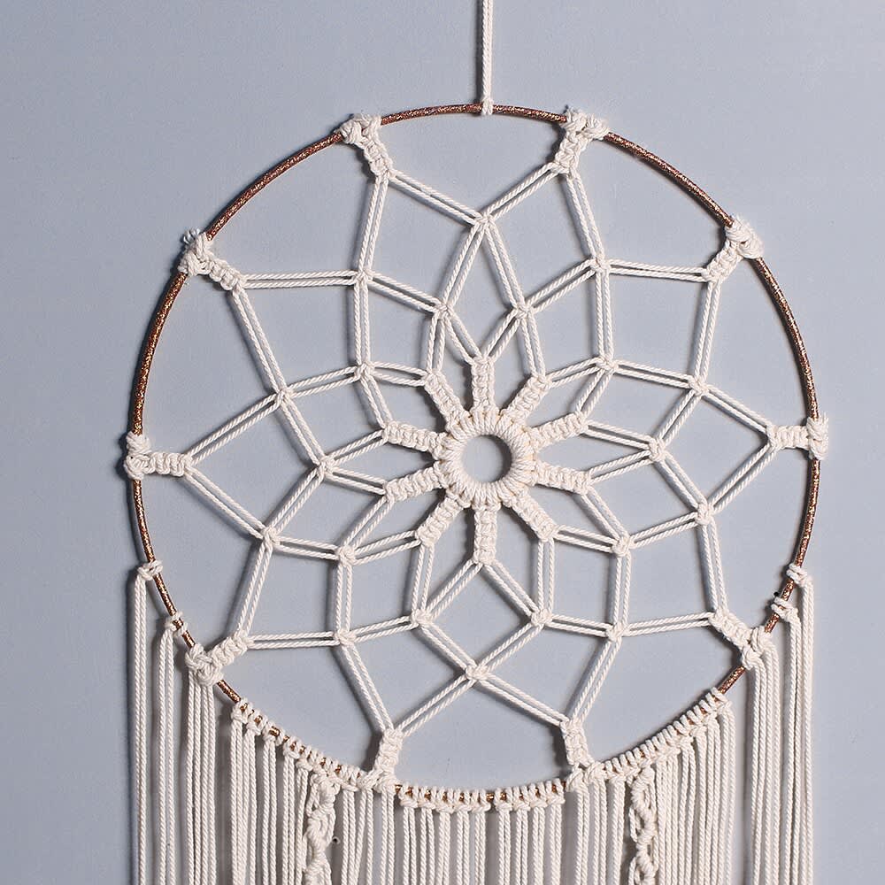 Atrapasueños de macramé, accesorios de decoración para el hogar, decoración de pared para habitación de niños con luz, 5 uds. Atrapasueños de macramé, accesorios de decoración para el hogar, decoración de pared para habitación de niños con luz, 5 uds.