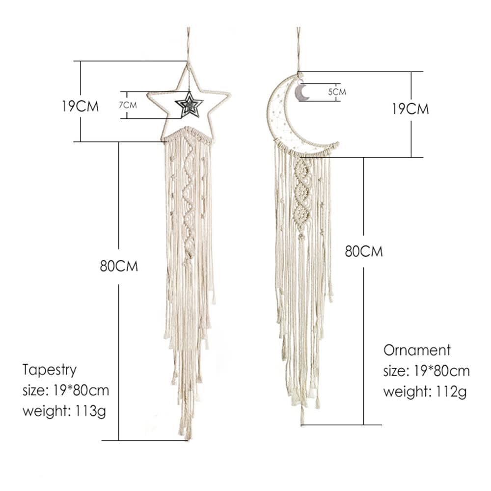 Atrapasueños de macramé, accesorios de decoración para el hogar, decoración de pared para habitación de niños con luz, 5 uds. Atrapasueños de macramé, accesorios de decoración para el hogar, decoración de pared para habitación de niños con luz, 5 uds.