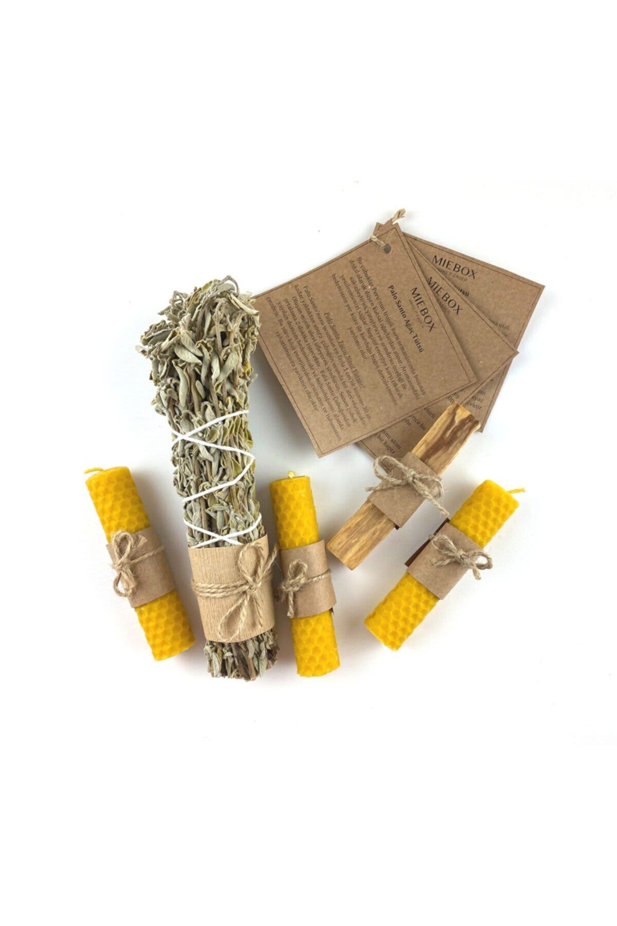 Juego de purificación de incienso Palo Santo 10, vela de cera de abeja, incienso Salvia 10 Juego de purificación de incienso Palo Santo 10, vela de cera de abeja, incienso Salvia 10