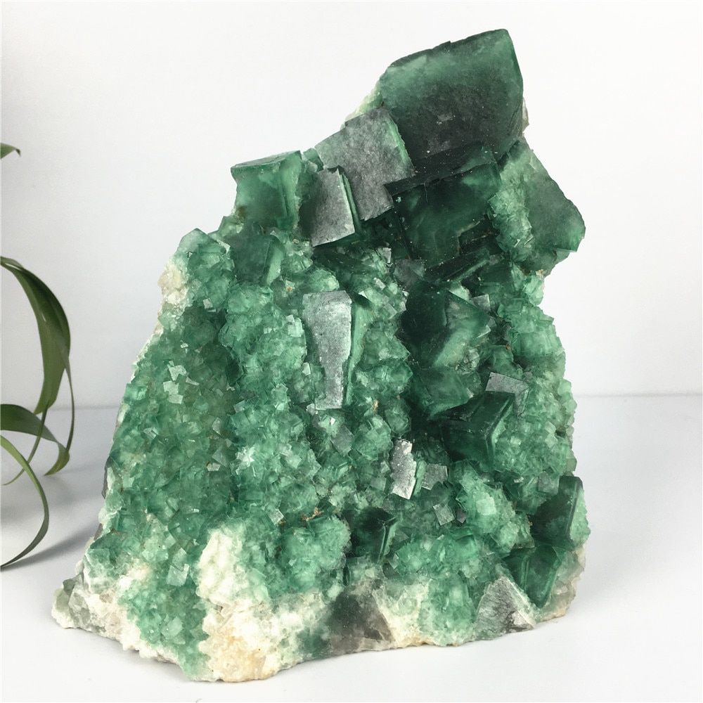 Racimo de piedras curativas de cuarzo Natural, piedras naturales de fluorita verde, artesanías para decoración del hogar para regalo Racimo de piedras curativas de cuarzo Natural, piedras naturales de fluorita verde, artesanías para decoración del hogar para regalo