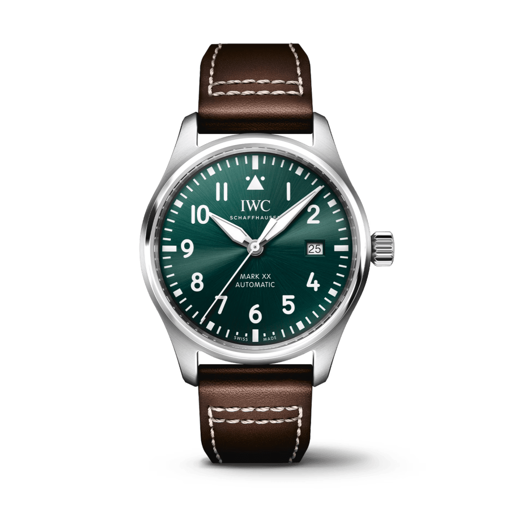 IWC Pilot's Watch Mark XX Steel Green Dial 40mm IW328205 - Make an