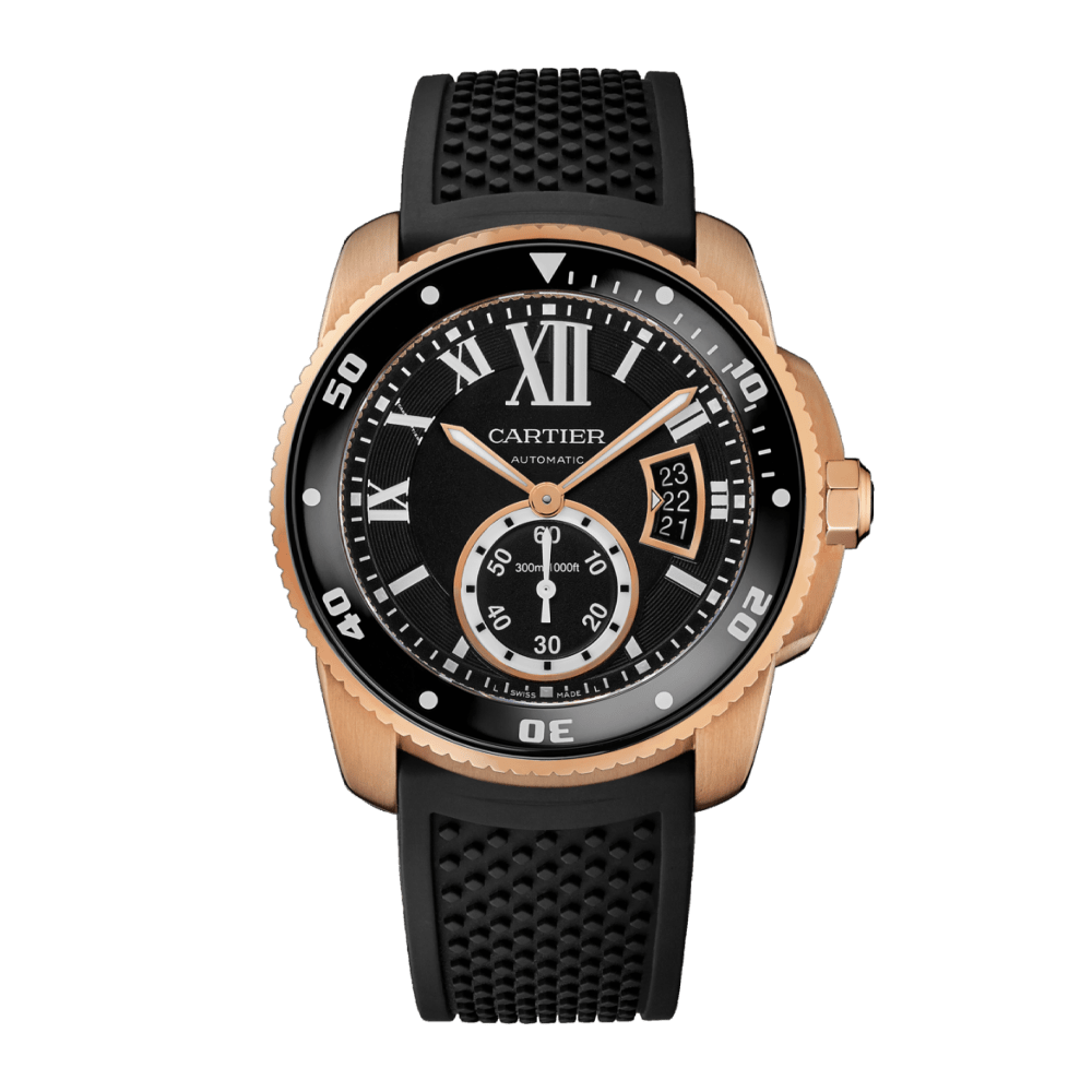 Cartier Calibre de Cartier Rose Gold Black Dial 42mm W7100052