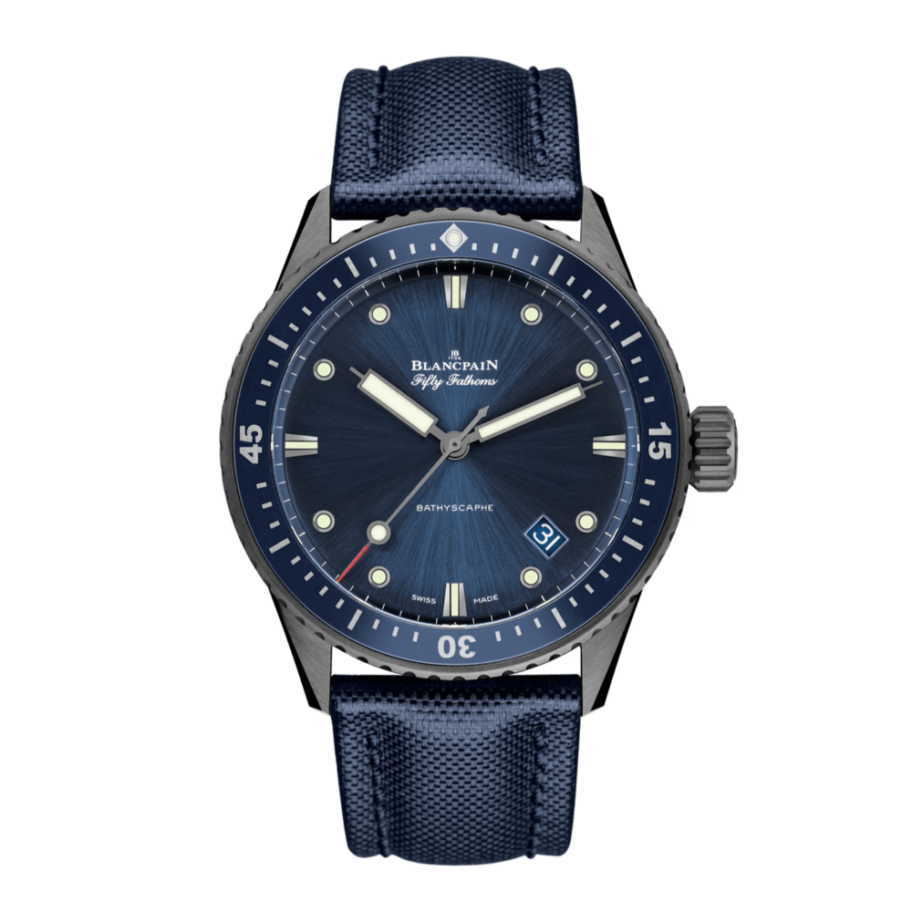 Blancpain Fifty Fathoms Bathyscaphe Ceramic Blue Dial 43mm 5000