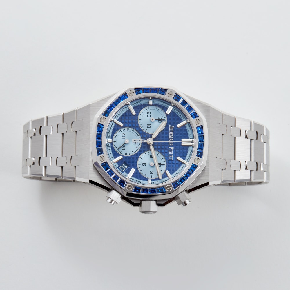 Audemars Piguet Royal Oak Chronograph White Gold Sapphire Blue