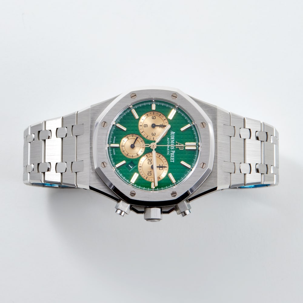 Audemars Piguet Royal Oak Chronograph Platinum Green Dial 41mm