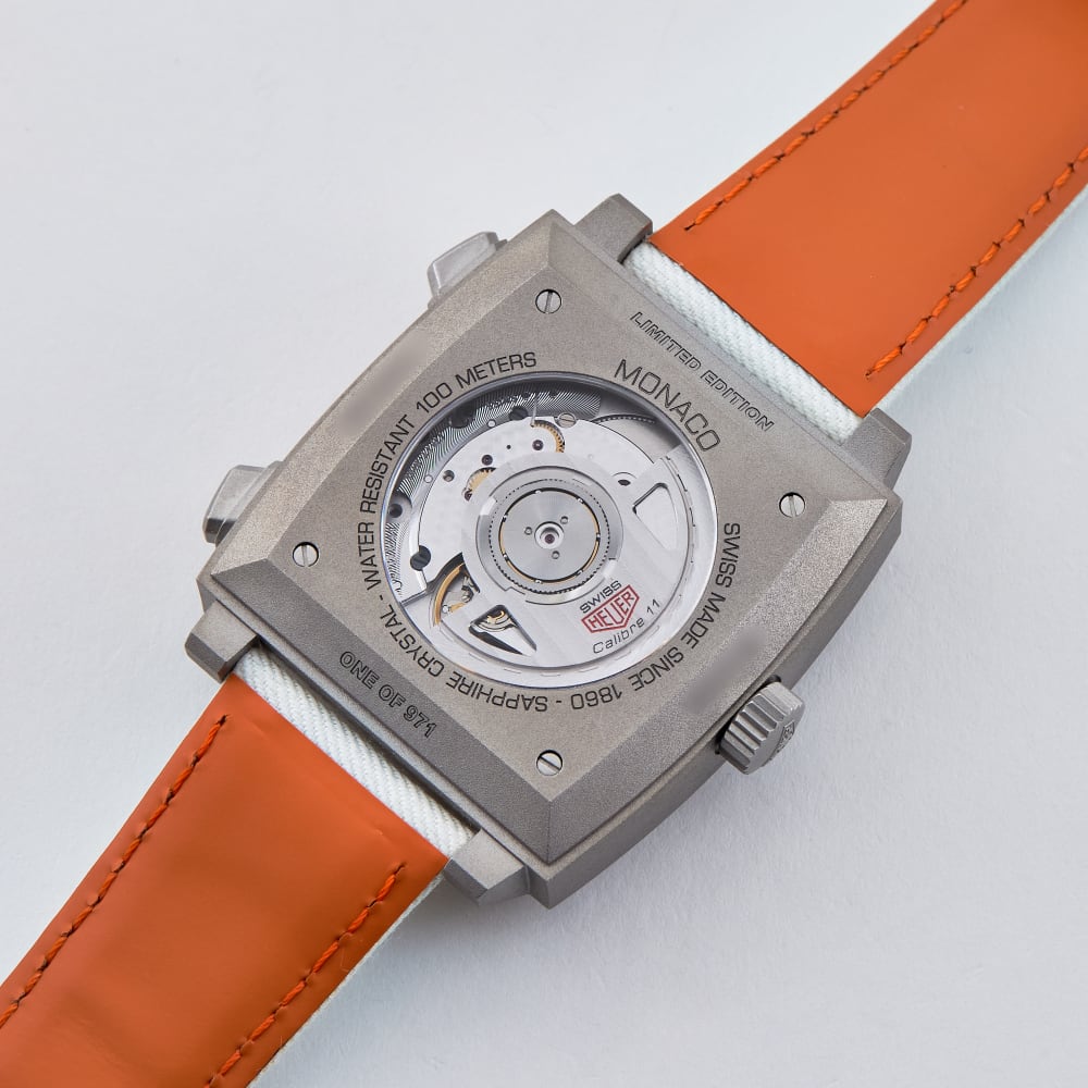 Tag Heuer Monaco Chronograph x Gulf Titanium Silver Dial 39mm