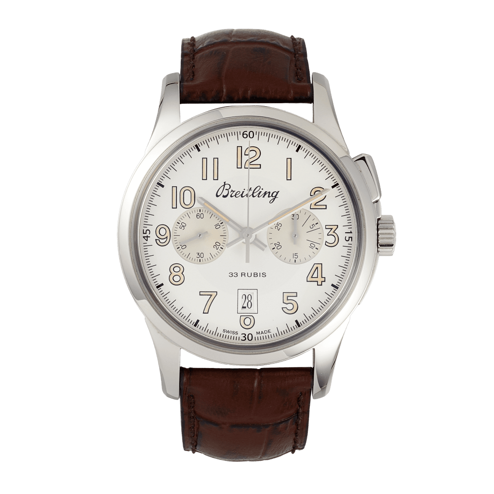 Breitling Transocean Chronograph 1915 Steel White Dial 43mm