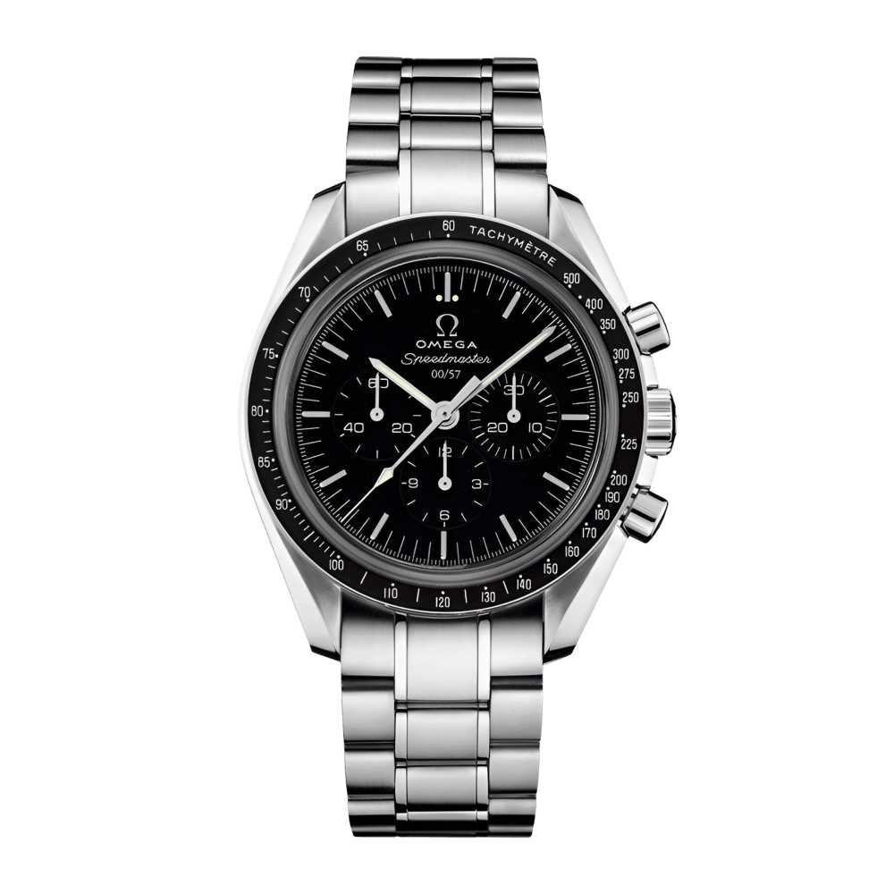 Omega Speedmaster Moonwatch Anniversary White Gold Black Dial 42mm