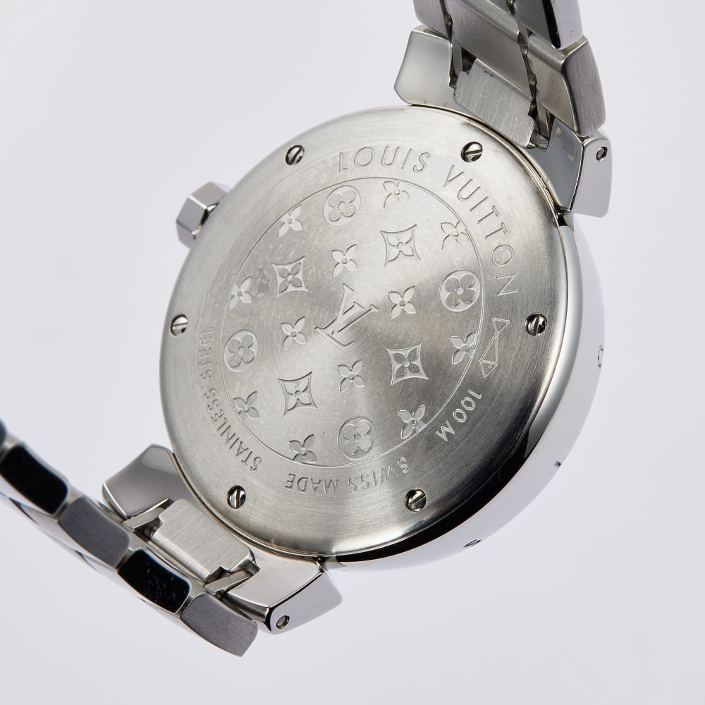 Louis Vuitton Tambour Quartz Steel Brown Dial 33mm Q1311 - Make an