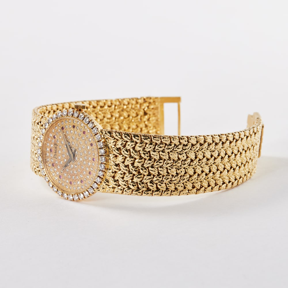 Piaget Vintage Yellow Gold Diamond Pave Dial 9706 D2 - Make an