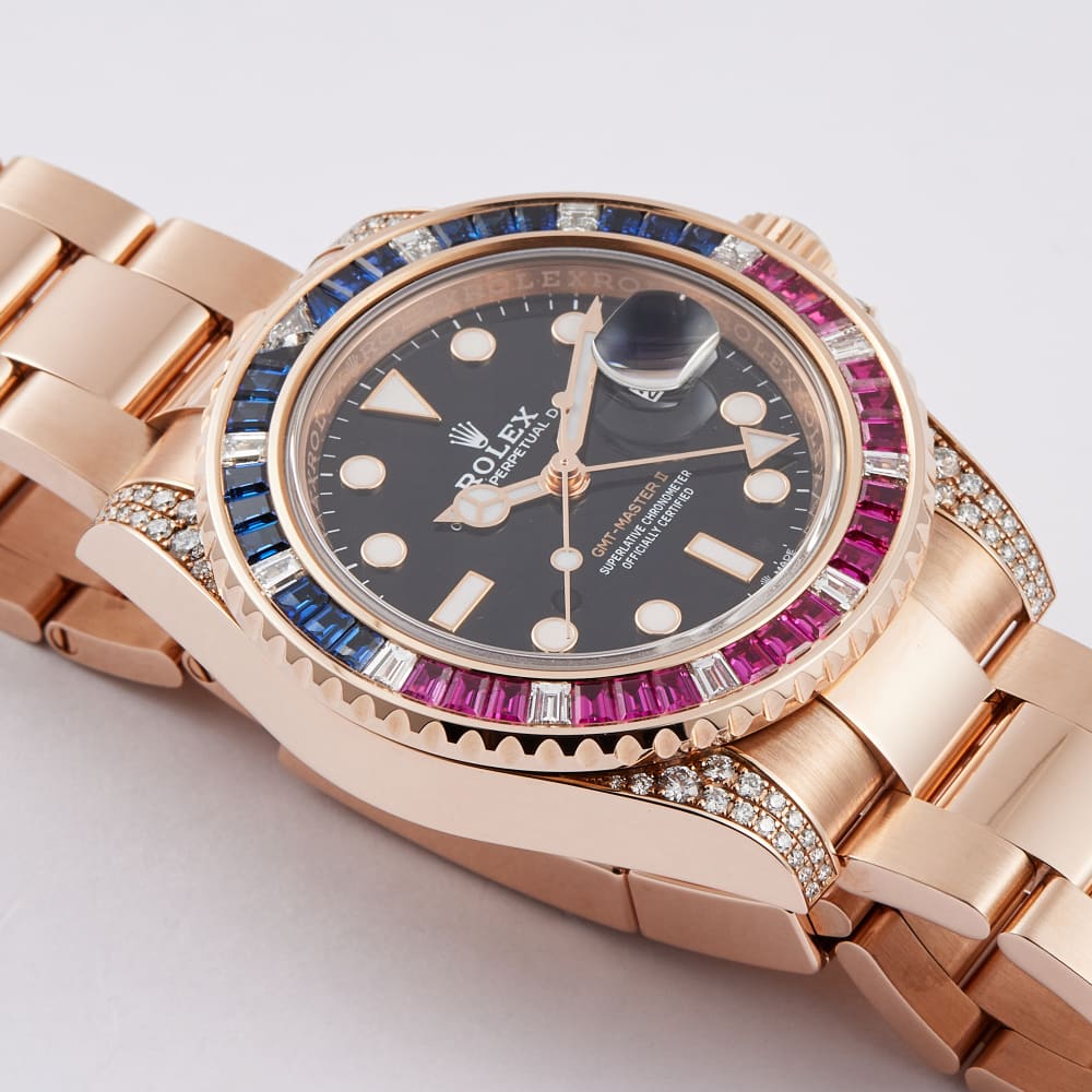 Gold starさま専用です Rolex 126755SARU GMT-Master II Everose Gold Diamond Bracelet