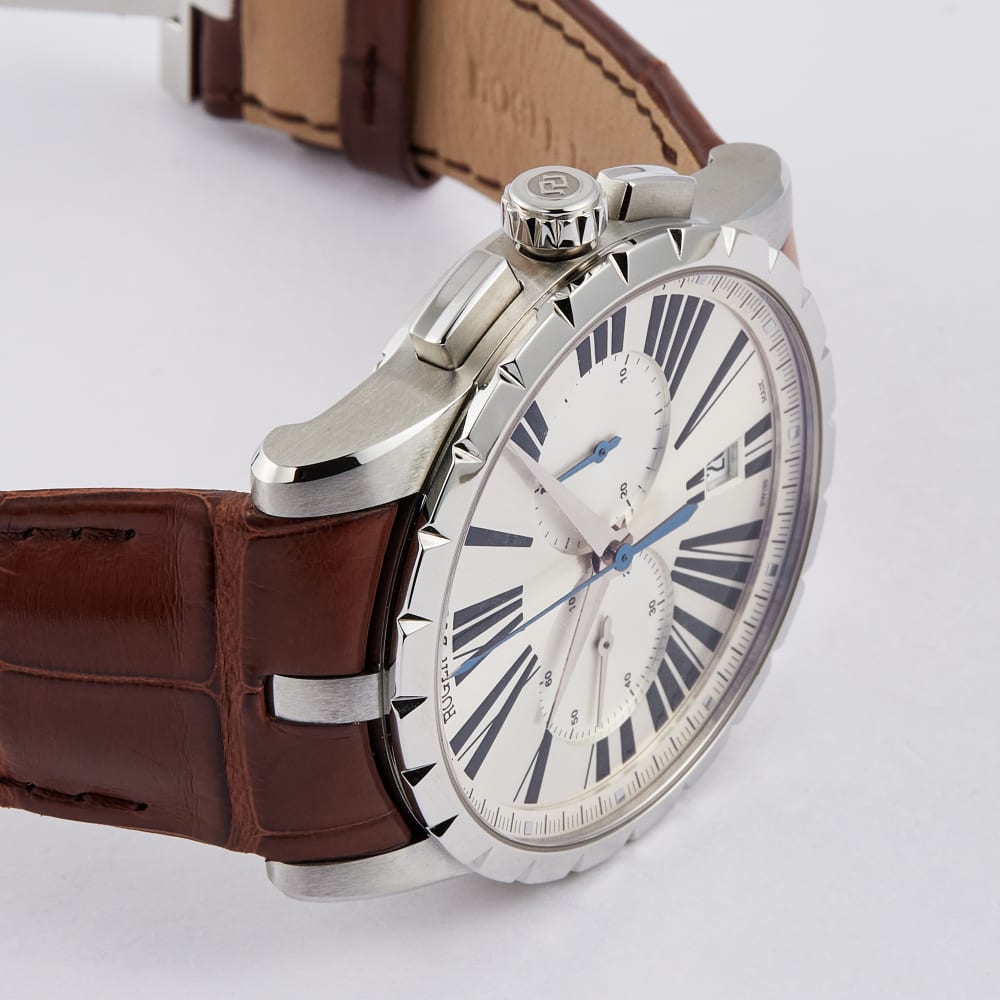 Roger Dubuis Excalibur Chronograph Steel Silver Dial 42mm DBEX0388
