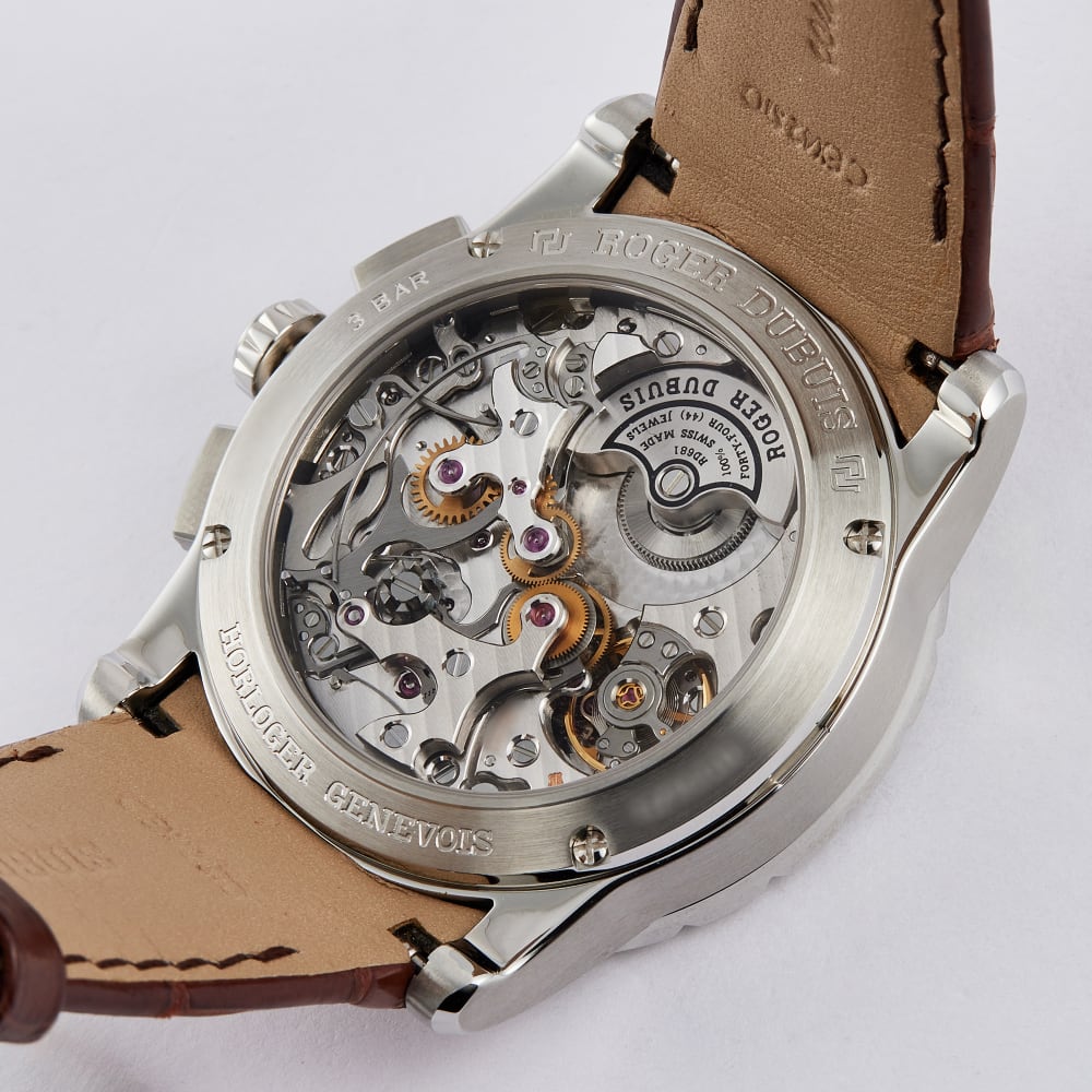 Roger Dubuis Excalibur Chronograph Steel Silver Dial 42mm DBEX0388