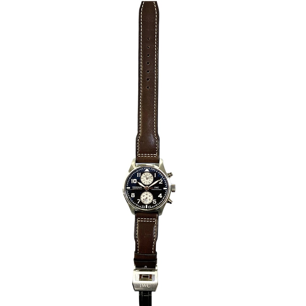 IWC Pilot's Watch Chronograph Antoine De Saint Exupery Steel Brown