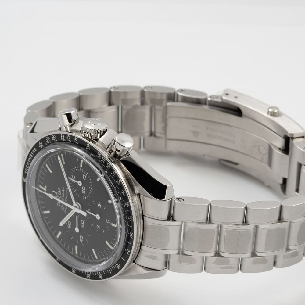 OMEGA Speedmaster Professional 金属ベルト Omega Speedmaster Professional Moonwatch Steel Black Dial