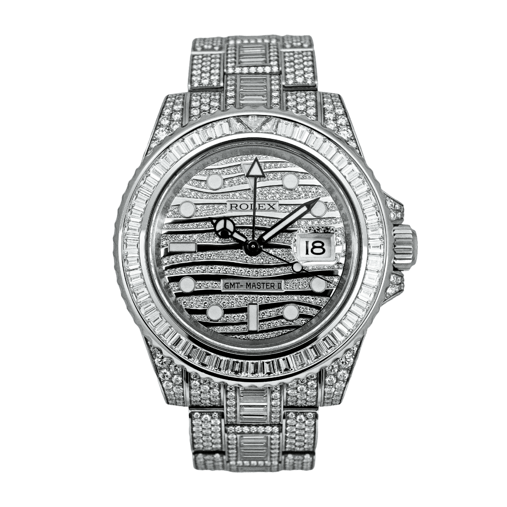 Rolex GMT-Master II White Gold Diamond Pave Dial 40mm 116769TBR